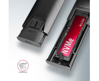 AXAGON EEM2-GTS2 Obudowa zewnętrzna aluminiowa bezśrubowa USB-C 3.2 Gen 2 M.2 NVMe & SATA SSD + USB-A - USB-C redukcja - 1353425 - zdjęcie 6